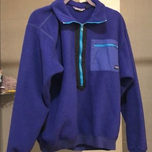 Men’s medium Patagonia Half ZIP Purple Blue Zipper
